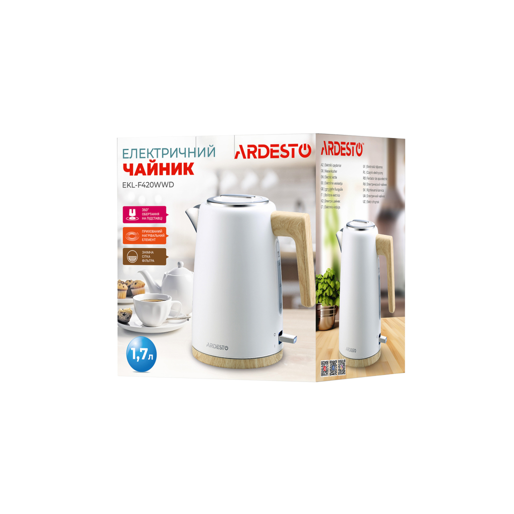 Електрочайник Ardesto EKL-F420WWD - изображение 6