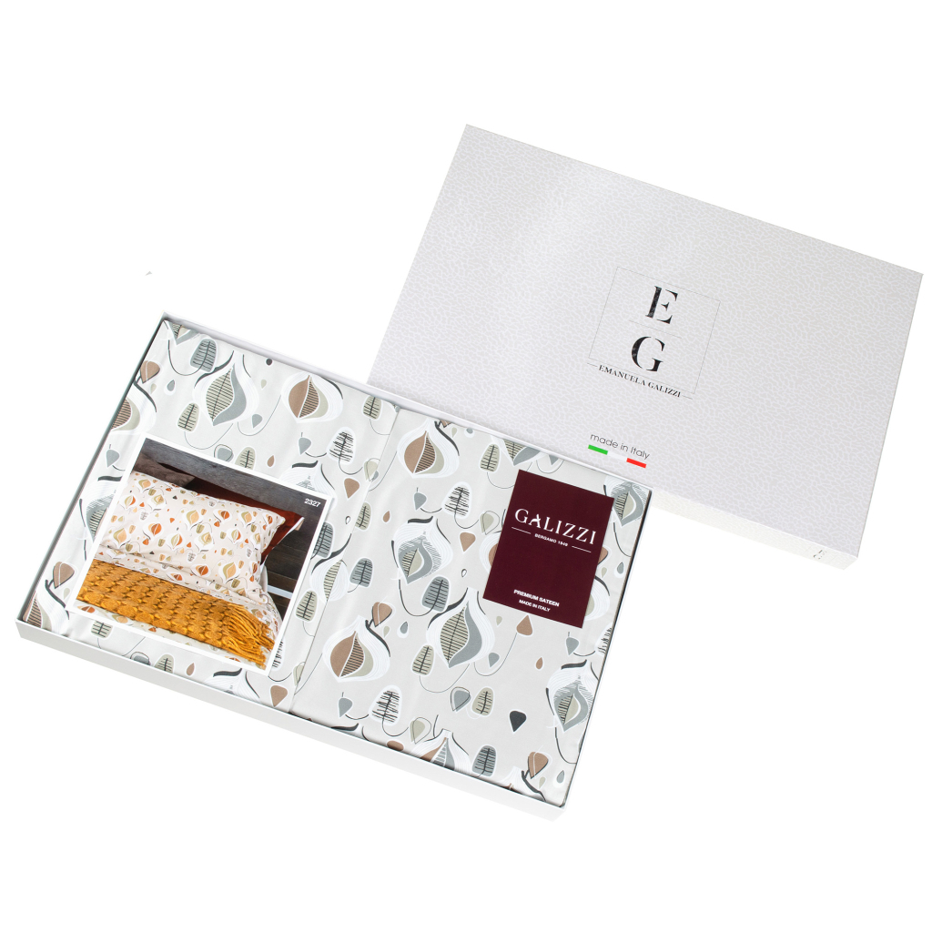 Постільна білизна Emanuela Galizzi Arianna світло-сірий сатин євро (175196) - зображення 3