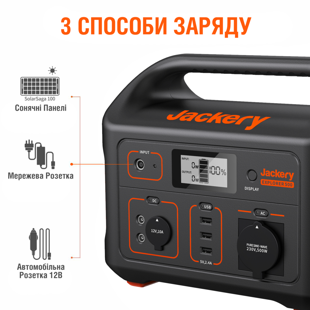 Зарядна станція Jackery Explorer 500EU (Explorer-500EU) - зображення 2