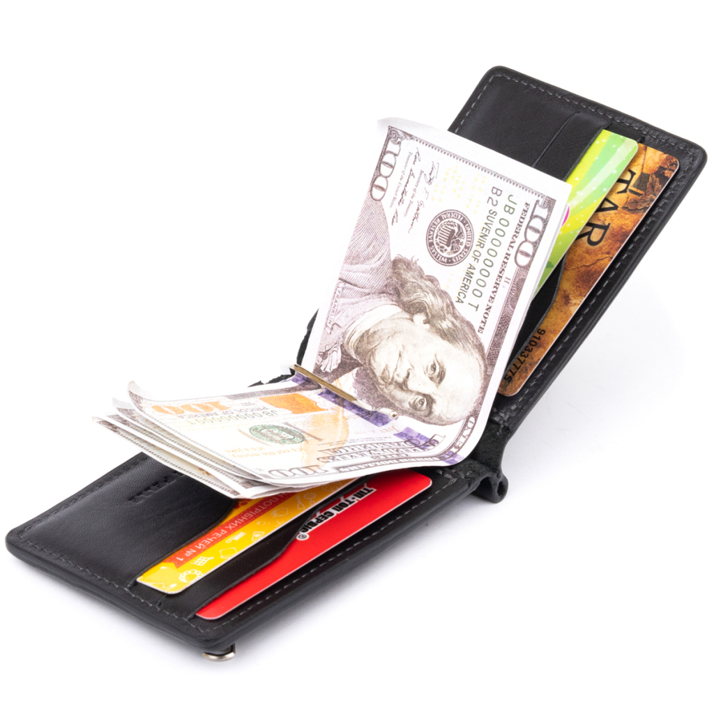 Портмоне Grande Pelle У гладкій шкірі Чорне (11297) - зображення 6