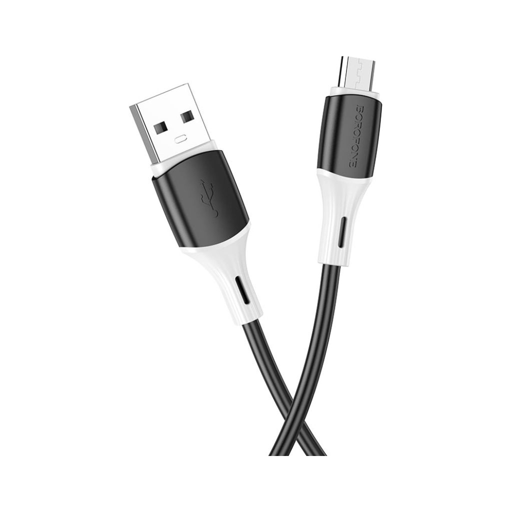 Дата кабель USB 2.0 AM to Micro 5P 1.0m BX79 2.4A Black BOROFONE (BX79MB) - зображення 2