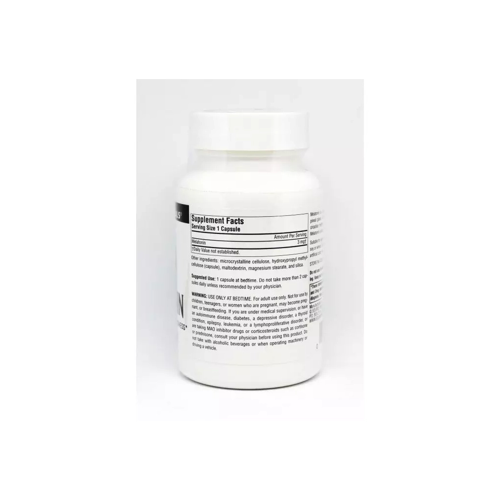 Амінокислота Source Naturals Мелатонін 3мг, Sleep Science, 120 гелевих капсул (SN2406) - изображение 2