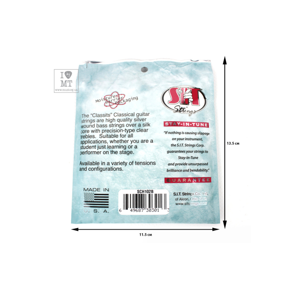 Струни для гітари SIT Strings SCH102B (30-44) (226934) - зображення 2
