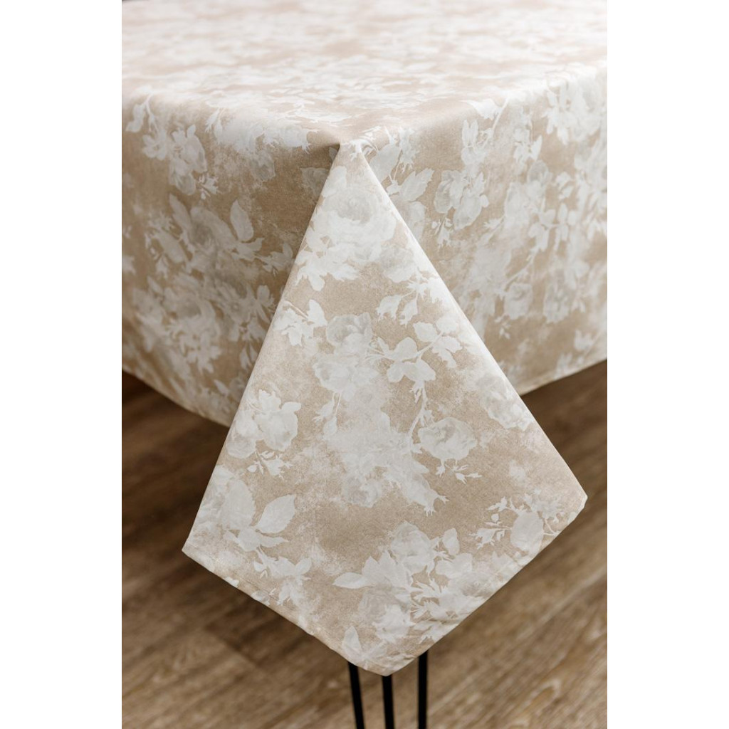 Скатертина Прованс непромокаюча Simfoni Алюр беж 120х136 см (033543) - зображення 1