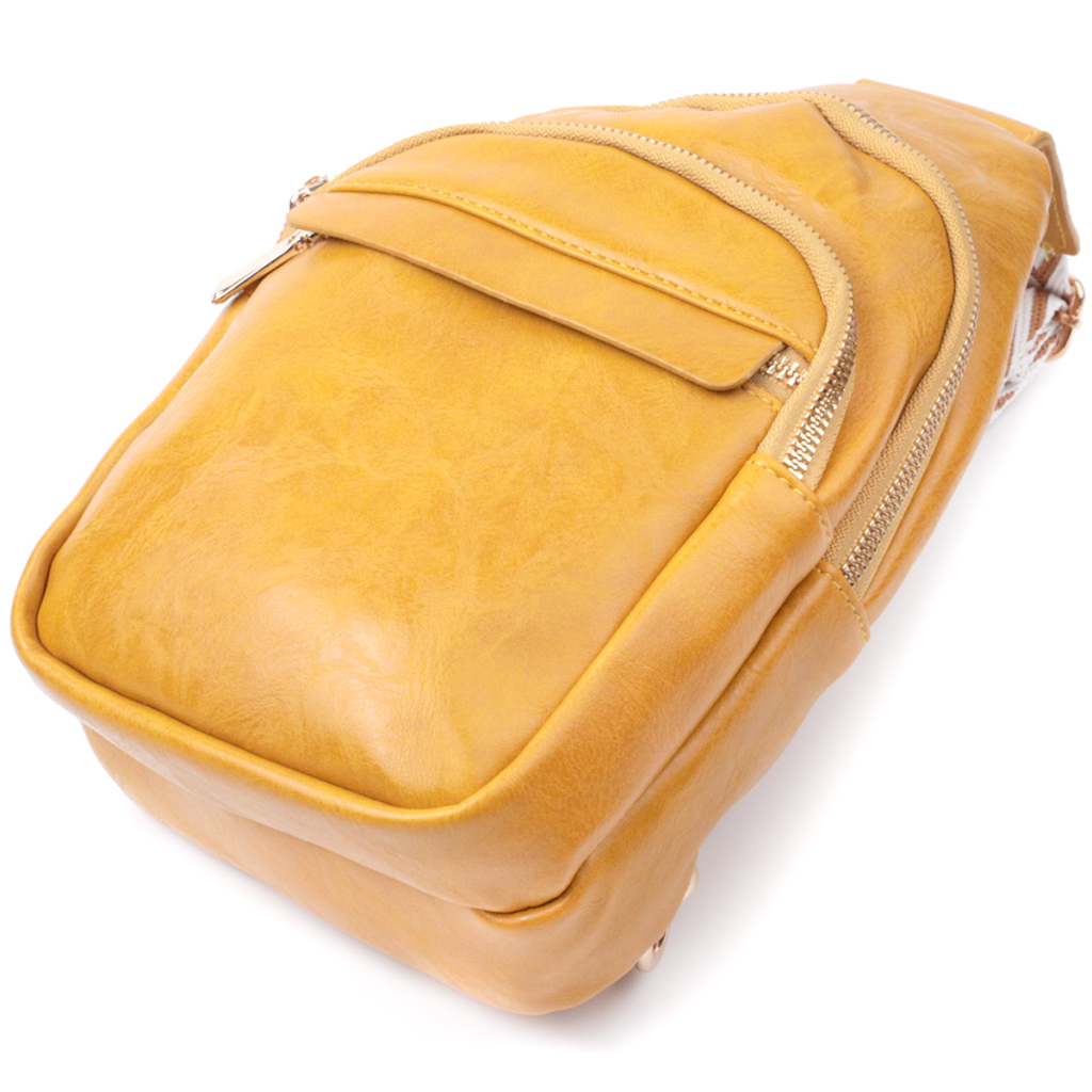 Сумка Vintage З гладкої екошкіри Жовта (22769) - зображення 6