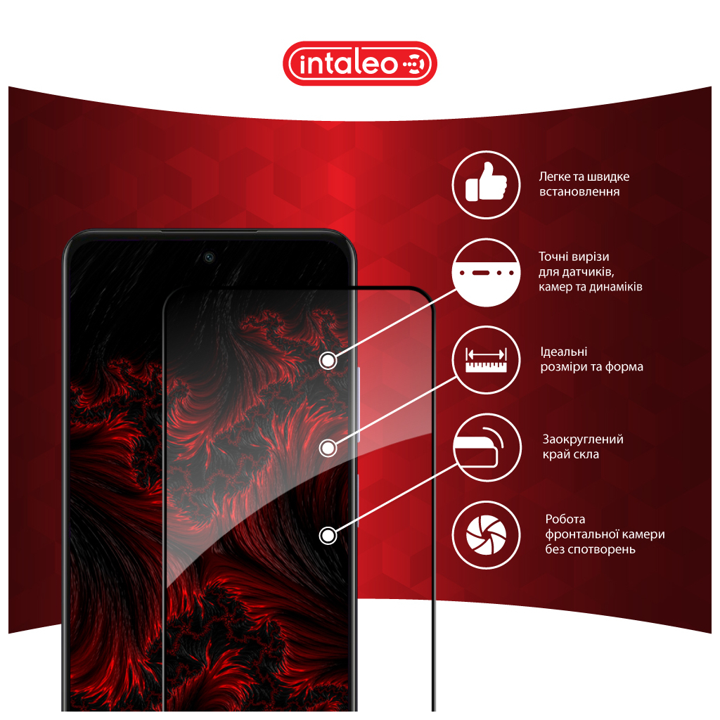 Скло захисне Intaleo Full Glue Oppo A3 5G Black (1283126598760) - зображення 3