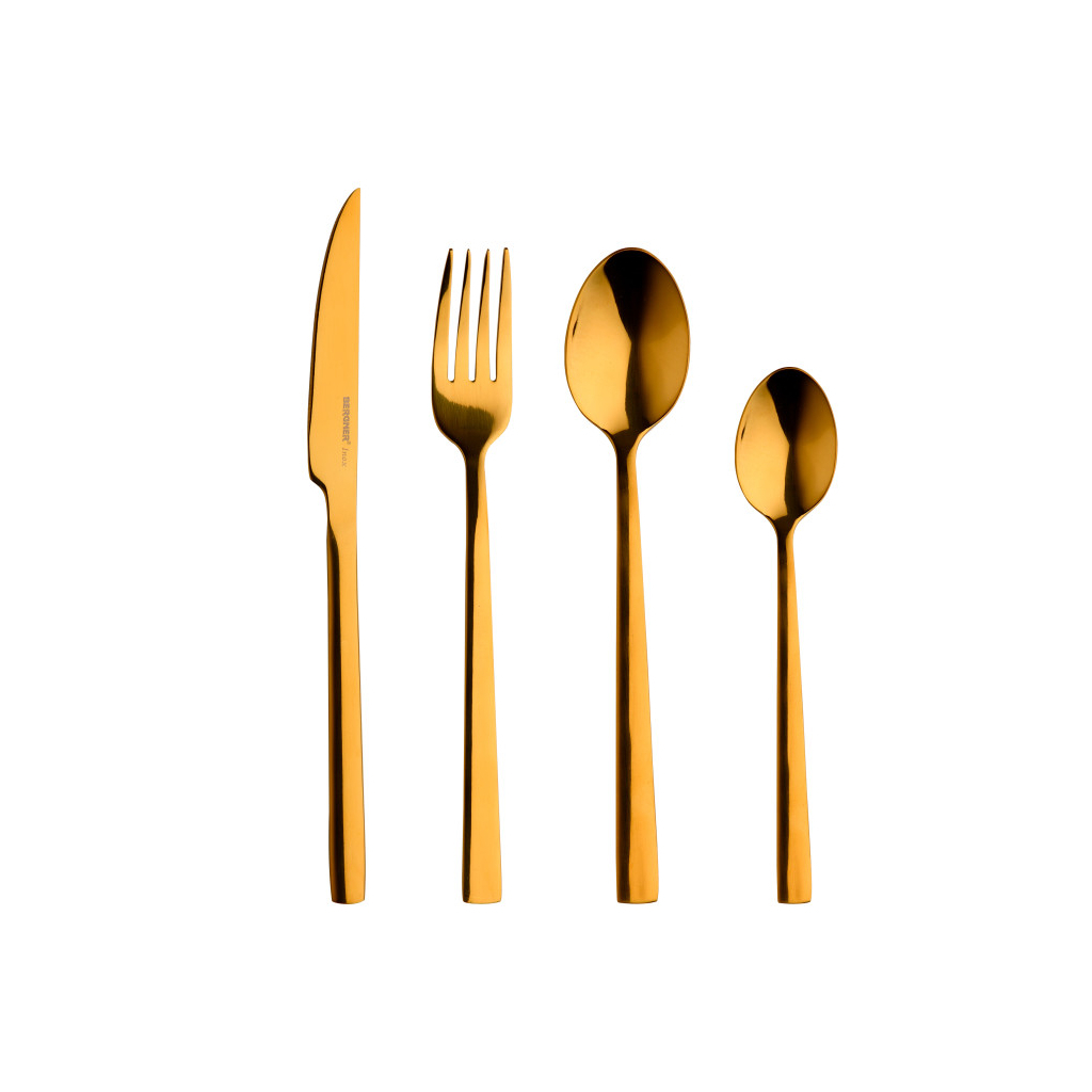 Набір столових приборів Bergner Sofia gold 24 предмета (BG-45143-GD) - зображення 1