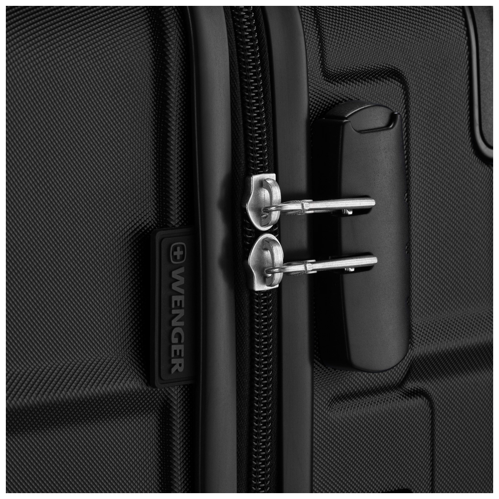 Валіза Wenger Amplar, середня, пластик, 4 колеса, чорна (653146) - зображення 9