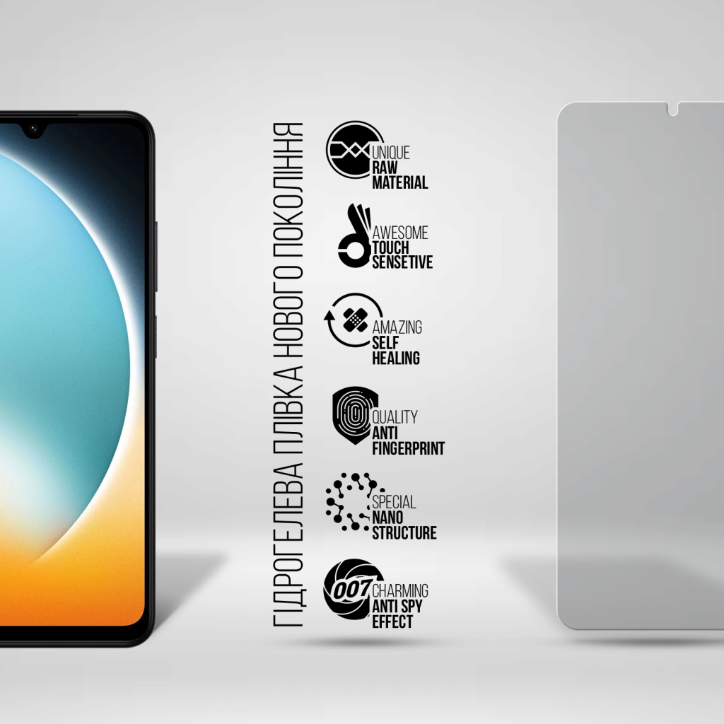 Плівка захисна Armorstandart hydrogel Anti-spy Xiaomi Poco C71 4G (ARM85490) - изображение 2