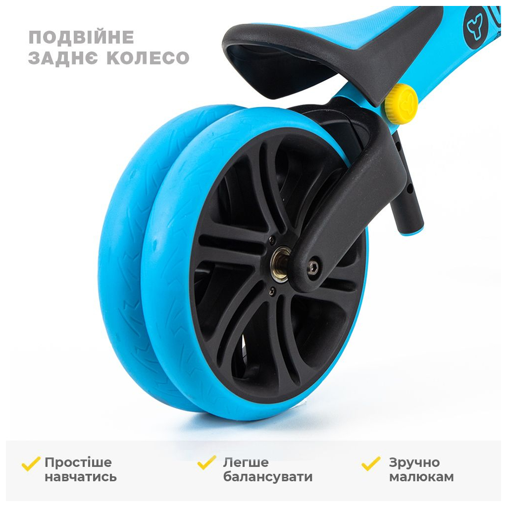 Біговел Yvolution Yvelo Junior блакитний (YT16B2) - зображення 9