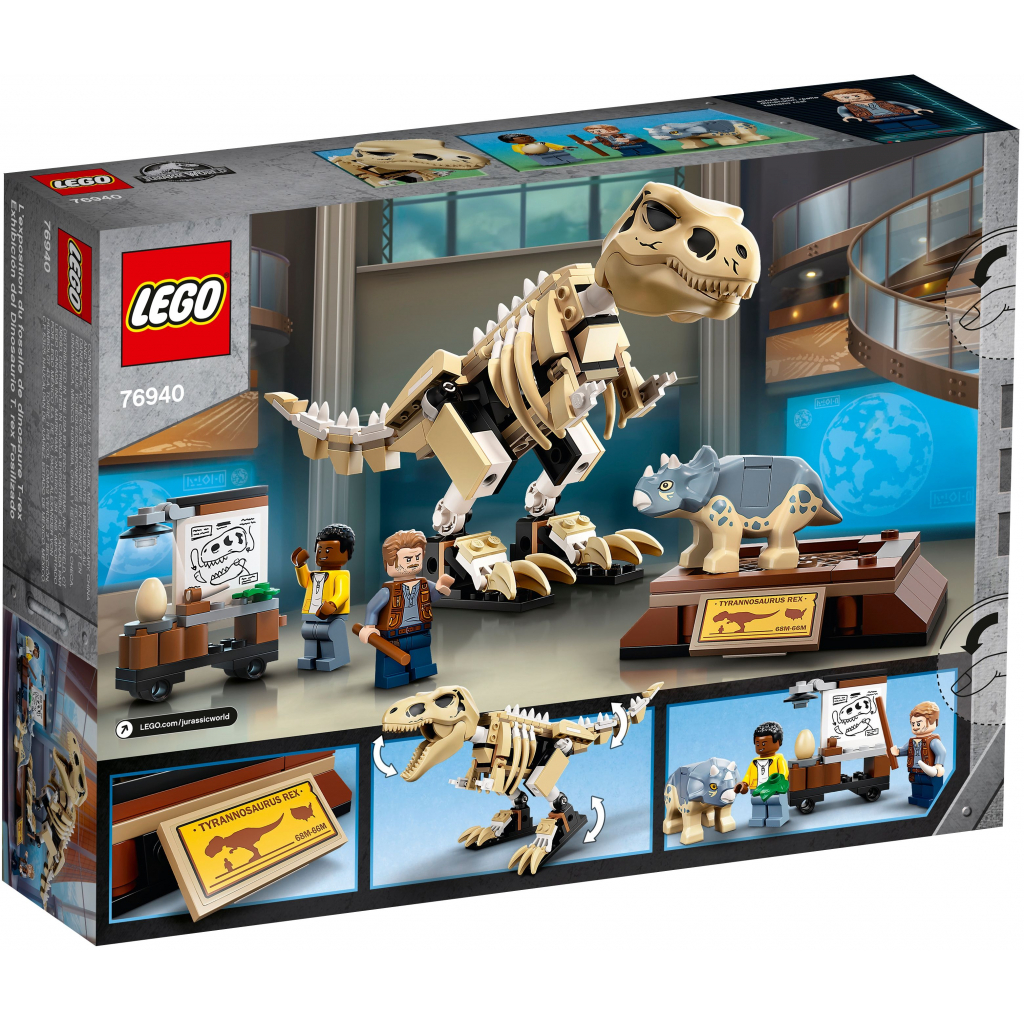 Конструктор LEGO Jurassic World Скелет тиранозавра на виставці 198 деталей (76940) - зображення 10