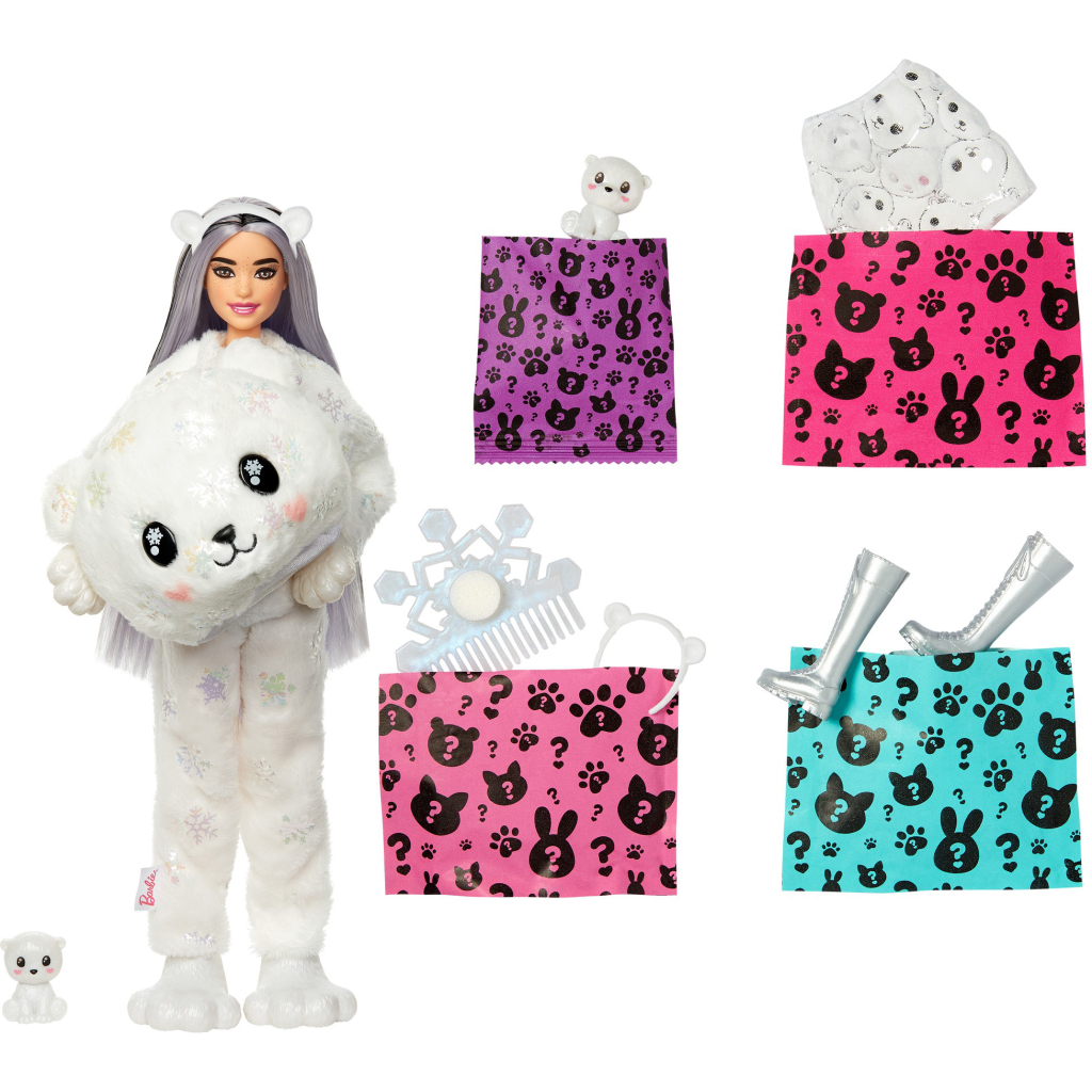 Лялька Barbie Cutie Reveal Зимовий блиск у костюмі полярного ведмедя (HJL64) - зображення 3