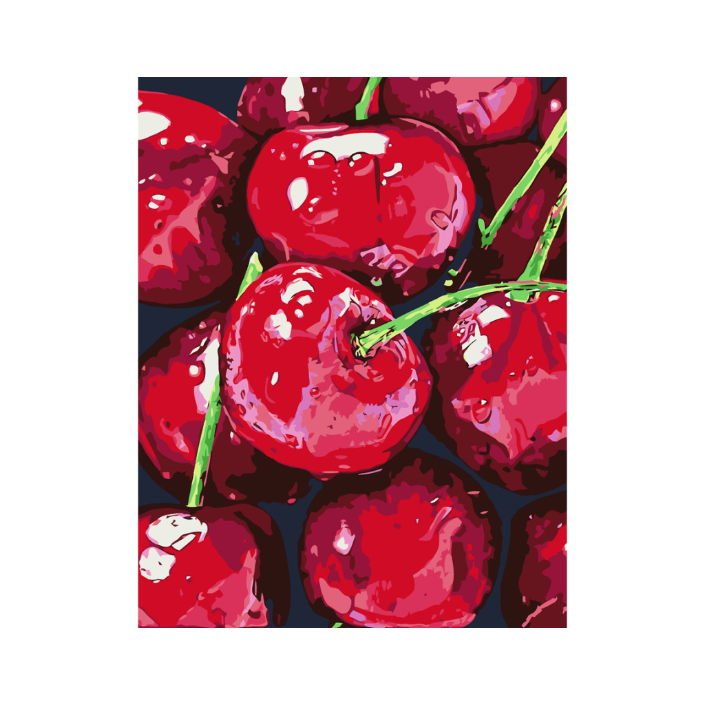 Картина по номерам Rosa Start Натюрморт. Вишні 35х45 см (4823098531470) - зображення 1