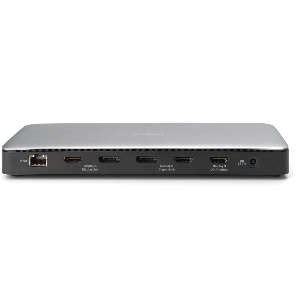 Порт-реплікатор Digitus USB-C > 3xHDMI/2xDP/4xUSB-A/USB-C/RJ54/DC/Audio (DA-70918) - изображение 3
