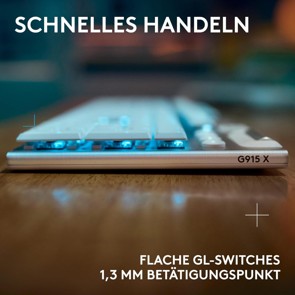 Клавіатура Logitech G915 X Lightspeed Switch-Tactile Wireless/Bluetooth/USB UA White (920-012690) - зображення 5