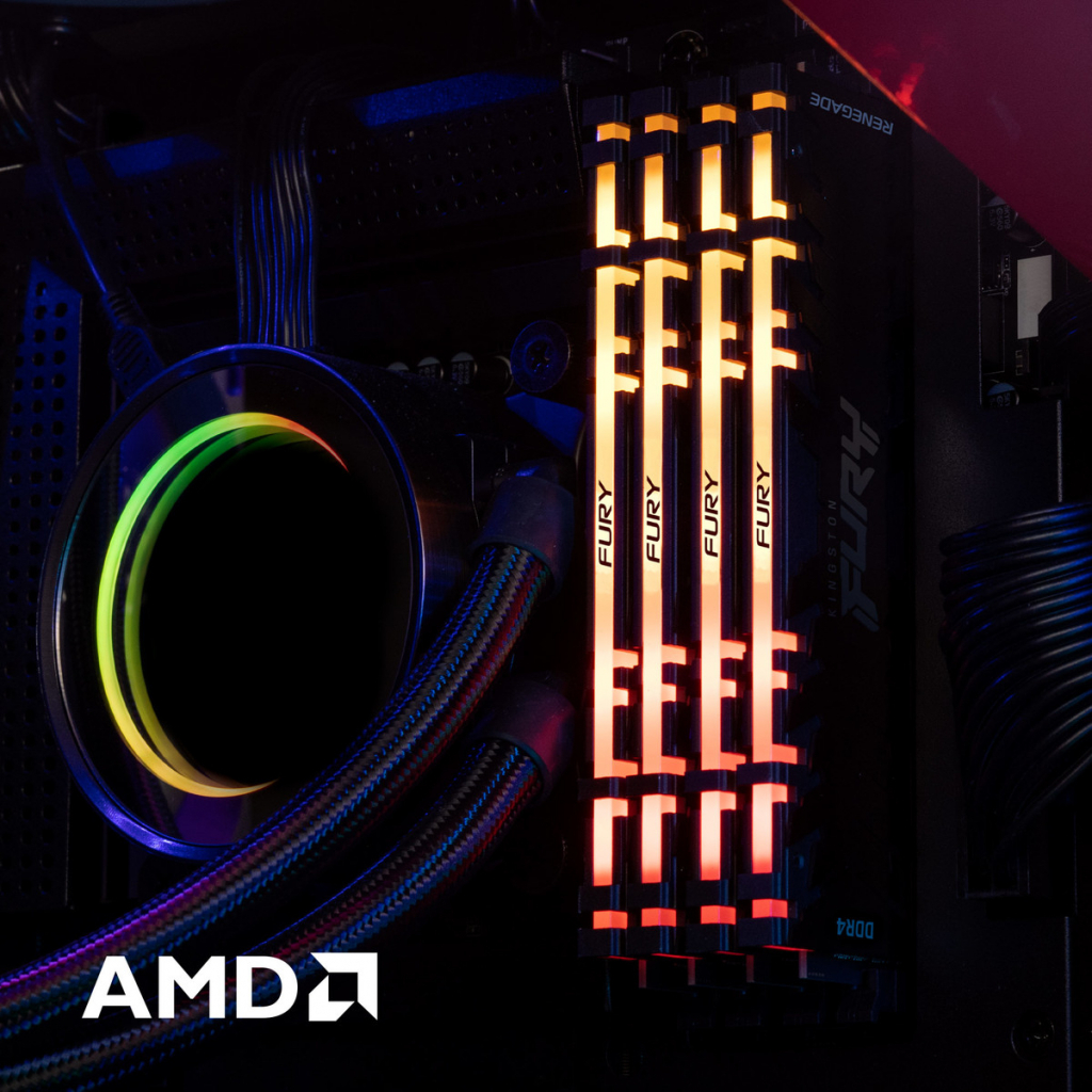 Модуль пам'яті для комп'ютера DDR4 64GB (4x16GB) 3200 MHz Renegade RGB Black Kingston Fury (ex.HyperX) (KF432C16RB1AK4/64) - зображення 5