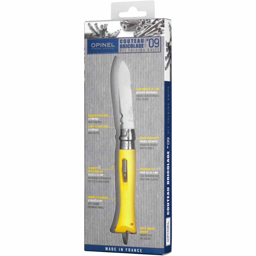 Ніж Opinel №9 Diy желтый (1804) - зображення 8