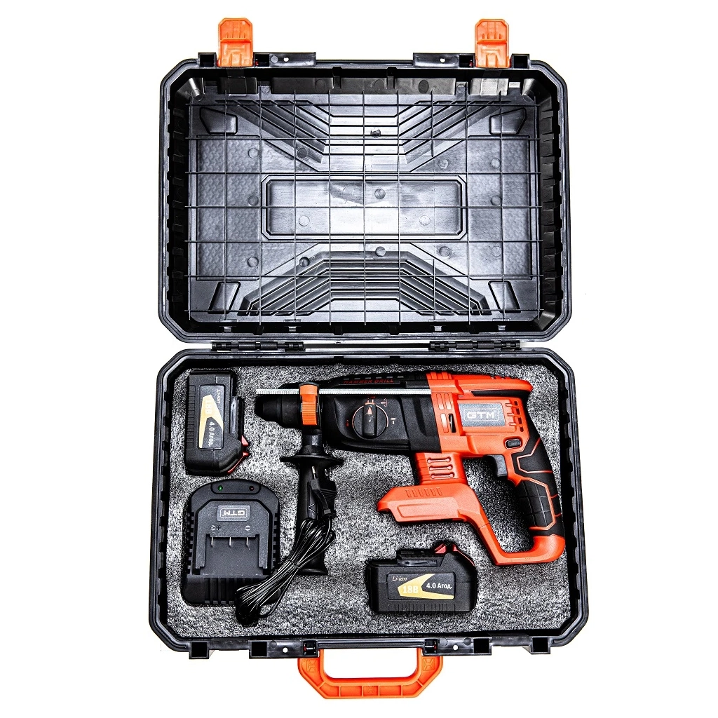 Перфоратор GTM RHC18/26BL, 18В, 2,5Дж, 0-1000об/хв 2x4Ah, кейс (RHC18/26BL) - зображення 3