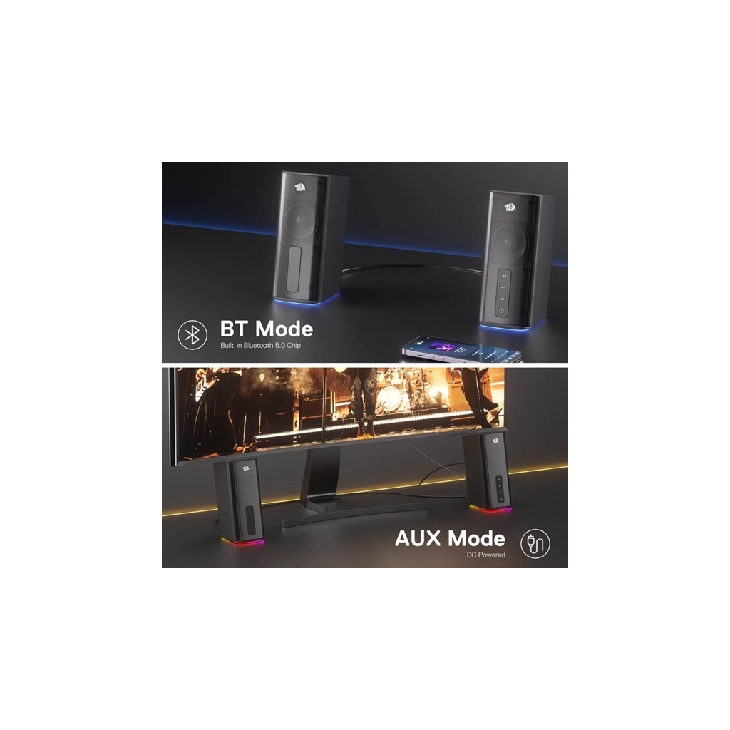 Акустична система Redragon Connie GS814 RGB Bluetooth Black (71987) - зображення 4