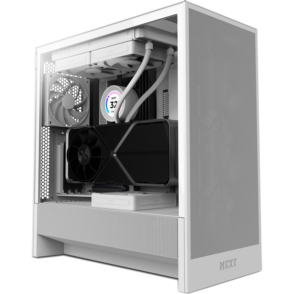 Корпус NZXT H5 Flow Compact All White (CC-H52FW-01) - зображення 1