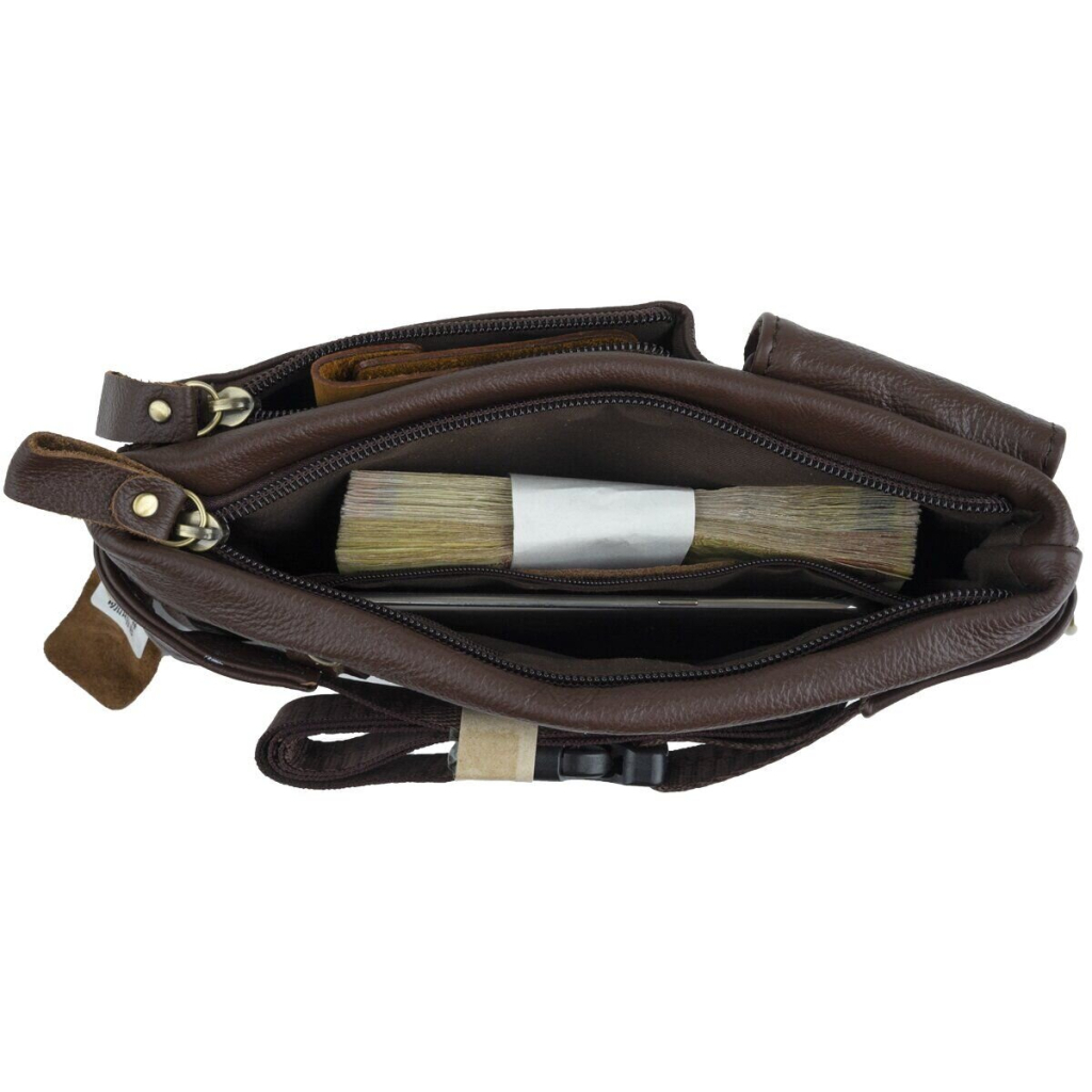 Сумка Vintage Поясна чоловіча Коричнева (14747) - зображення 8