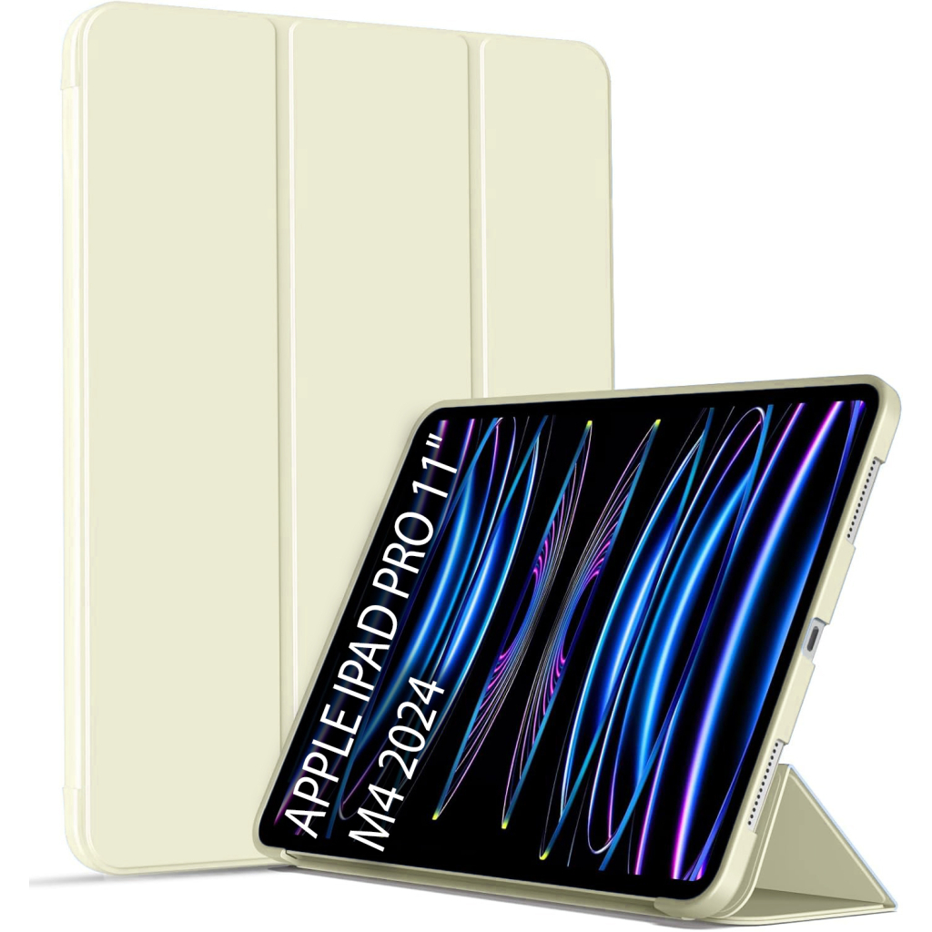 Чохол до планшета BeCover Tri Fold Soft TPU Silicone Apple iPad Pro 11" M4 2024 Beige (711745) - зображення 1