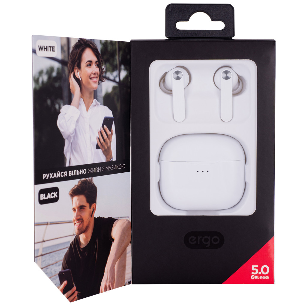 Навушники Ergo BS-700 Sticks 2 White - зображення 8