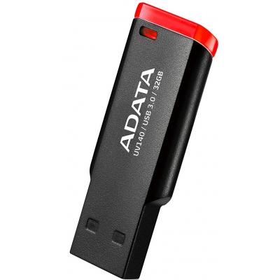 USB флеш накопичувач ADATA 32GB UV140 Black+Red USB 3.0 (AUV140-32G-RKD) - зображення 2