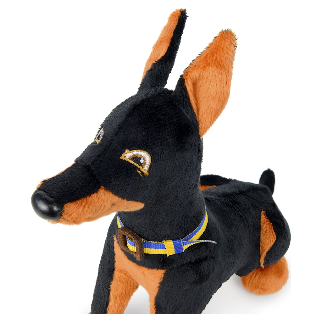 М'яка іграшка WP Merchandise Доберман Зевс у патріотичному ошийнику (FWPPATRIOTDM23BK0) - зображення 5