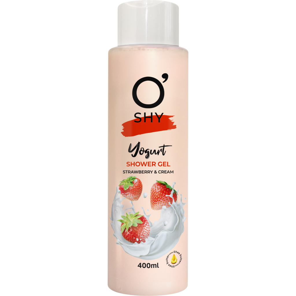 Гель для душу O'Shy Yogurt Strawberry & Cream 400 мл (4820263230671) - зображення 1