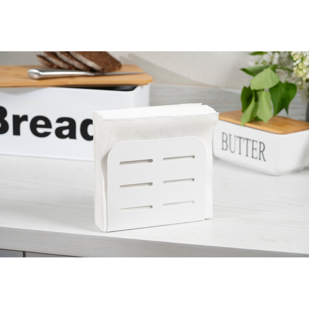 Серветниця Ardesto Midori 15х4х12.5см, метал, біла (AR0910W) - зображення 3