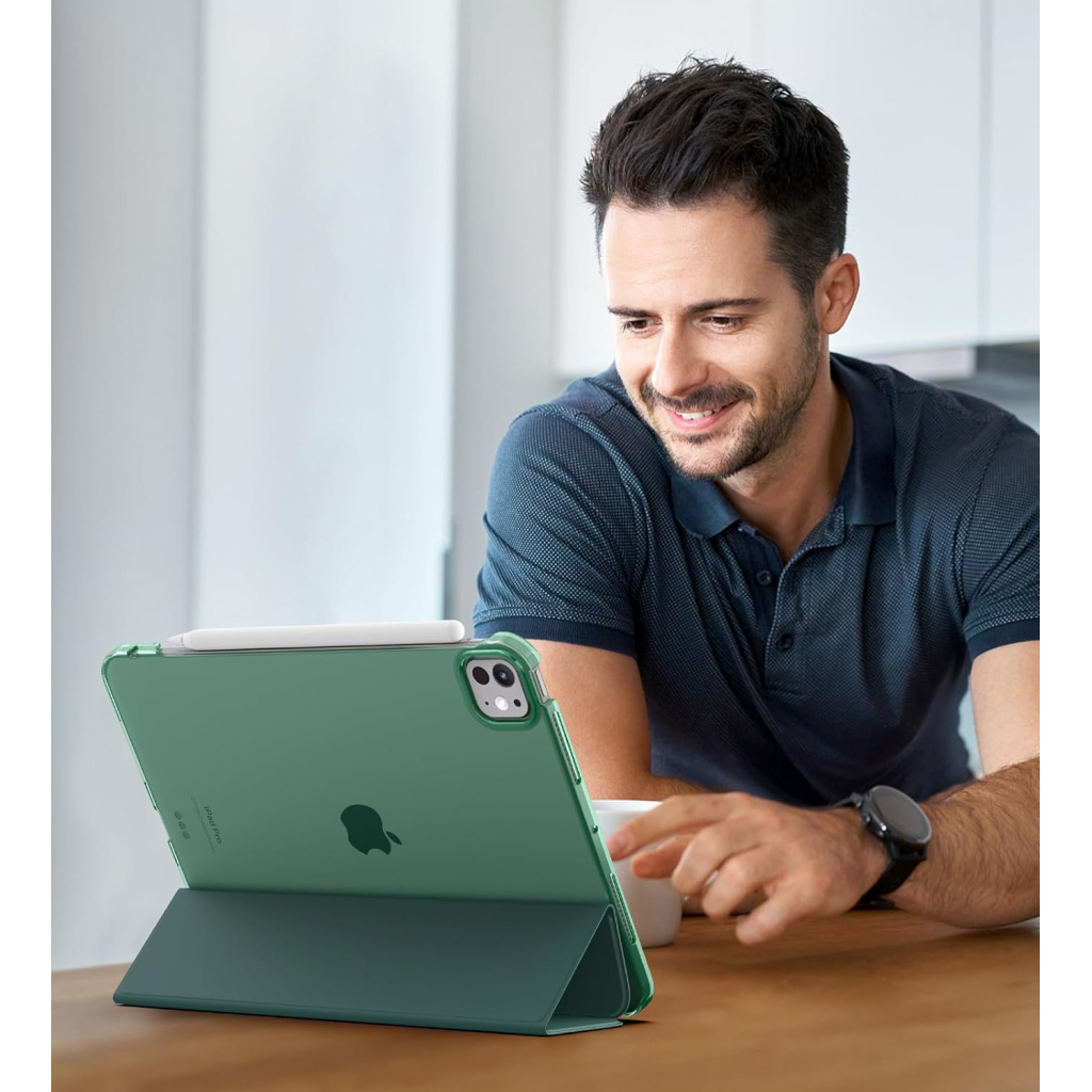 Чохол до планшета BeCover Tri Fold Hard Apple iPad Pro 11" M4 2024 Dark Green (711727) - зображення 7