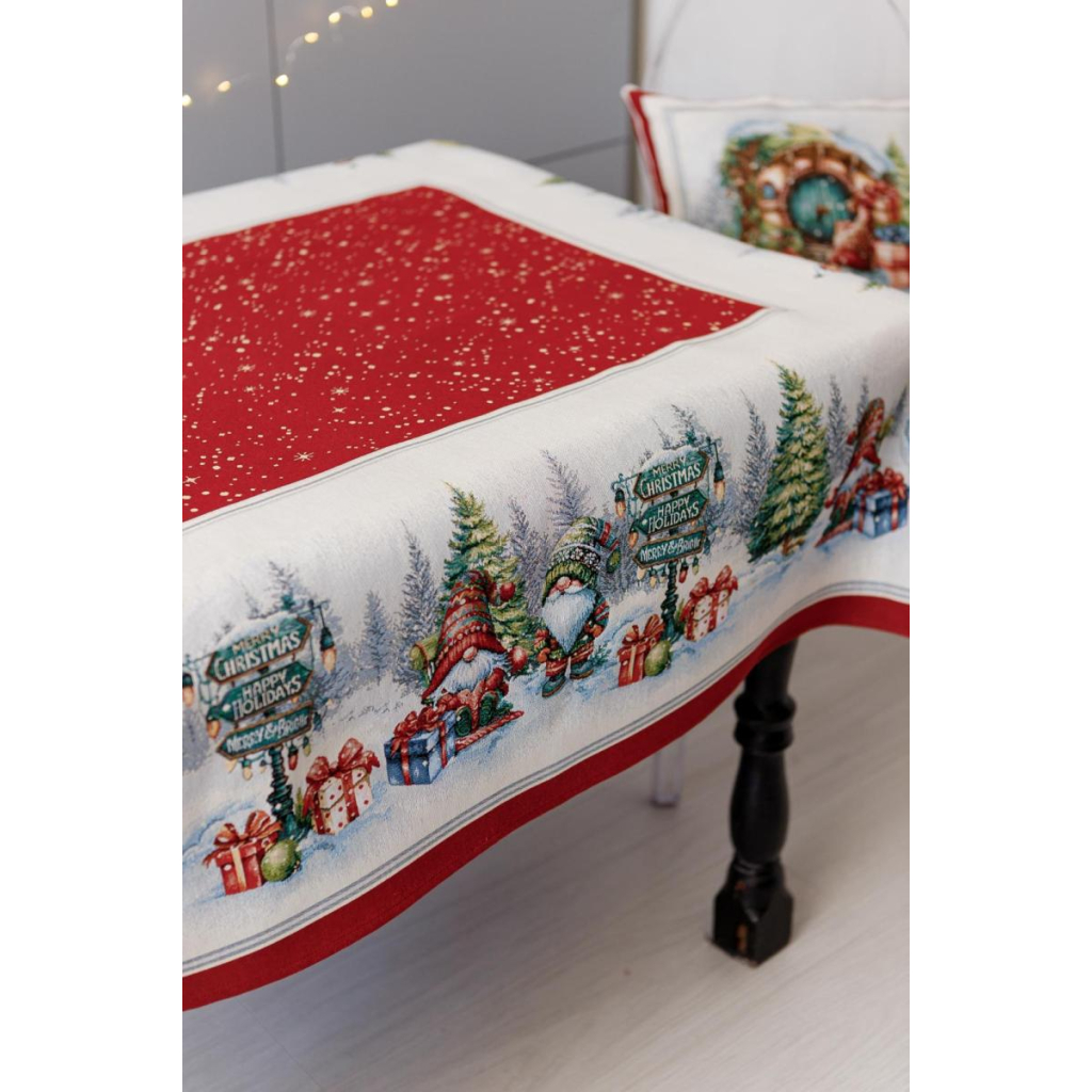 Скатертина Прованс гобеленова Різдвяне багаття 135х350 см (037408) - зображення 7