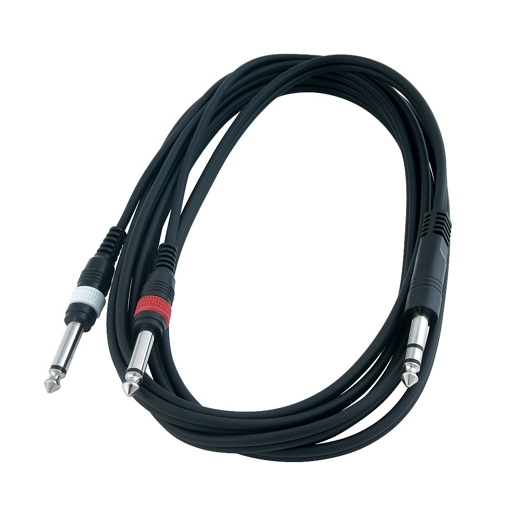 Інсертний кабель RockCable Patch Cable - TRS Jack to 2 x TS Jack (1.5m) (RCL 20922 D4) - picture 2