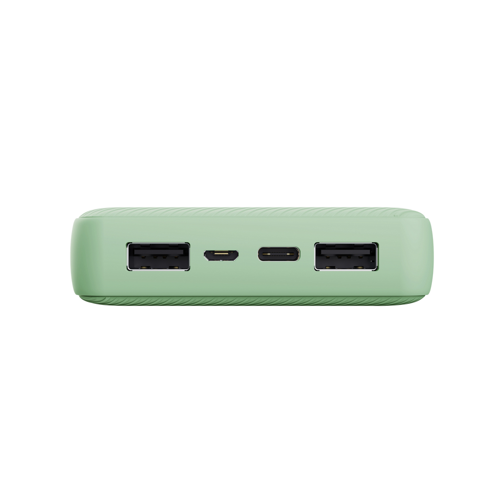 Батарея універсальна Trust Primo 20000 mAh ECO (USB-C/3A, 2*USB-A/2.4А) Green (25027_TRUST) - зображення 4