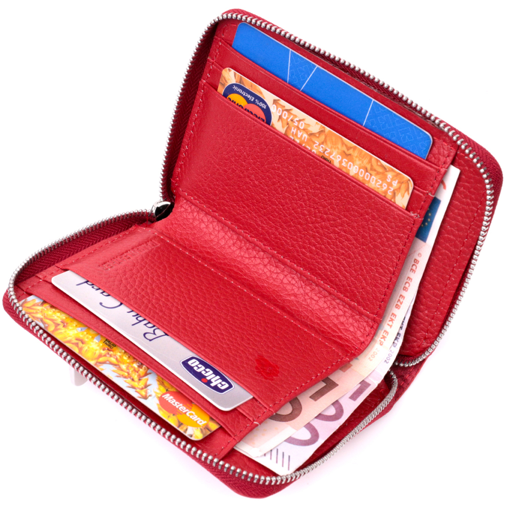 Гаманець ST Leather Шкіряний Червоний (19484) - зображення 5