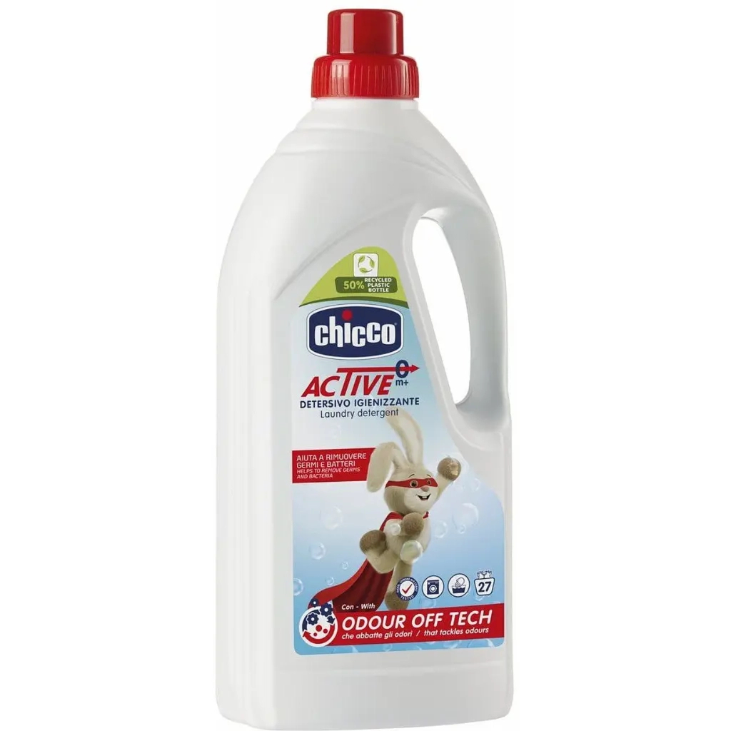 Гель для прання Chicco Active Дезінфікуючий 1.5 л (8058664143177) - зображення 2