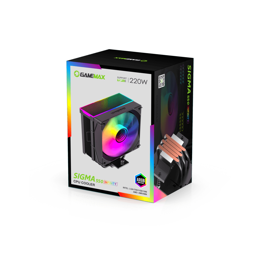 Кулер до процесора Gamemax Sigma 550 Infinity BK - зображення 10