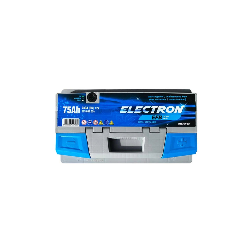 Акумулятор автомобільний ELECTRON START-STOP EFB 75Ah Н Ев (-/+) (730EN) (575002074) - зображення 2