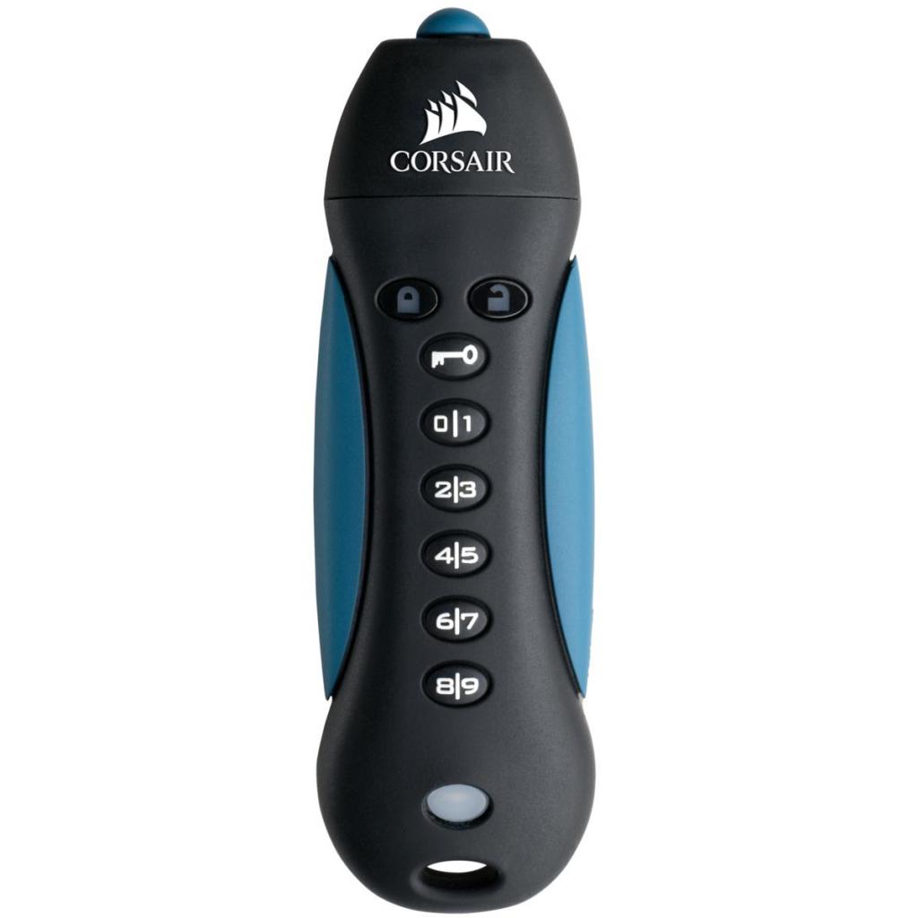 USB флеш накопичувач Corsair 128GB Padlock 3 Blue USB 3.0 (CMFPLA3B-128GB) - зображення 1