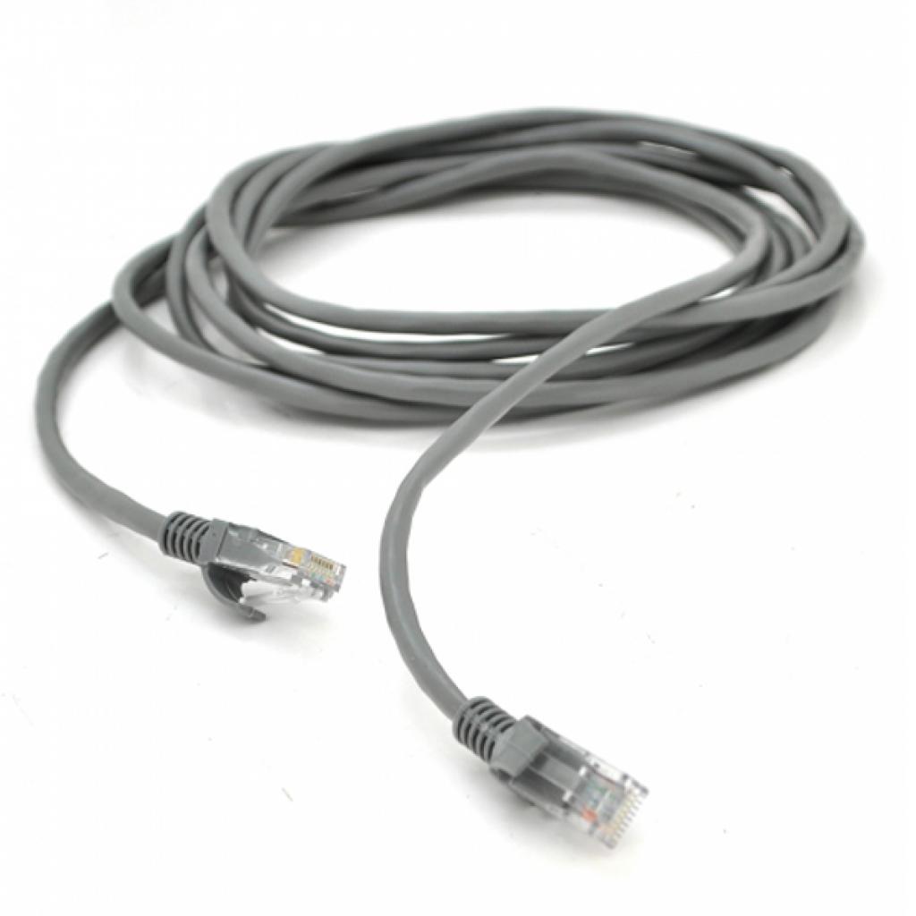 Патч-корд Ritar 1.5м, RJ-45, Cat.5e, CU, мідь, сірий (PCR-CU/1.5G / 09100) - зображення 1
