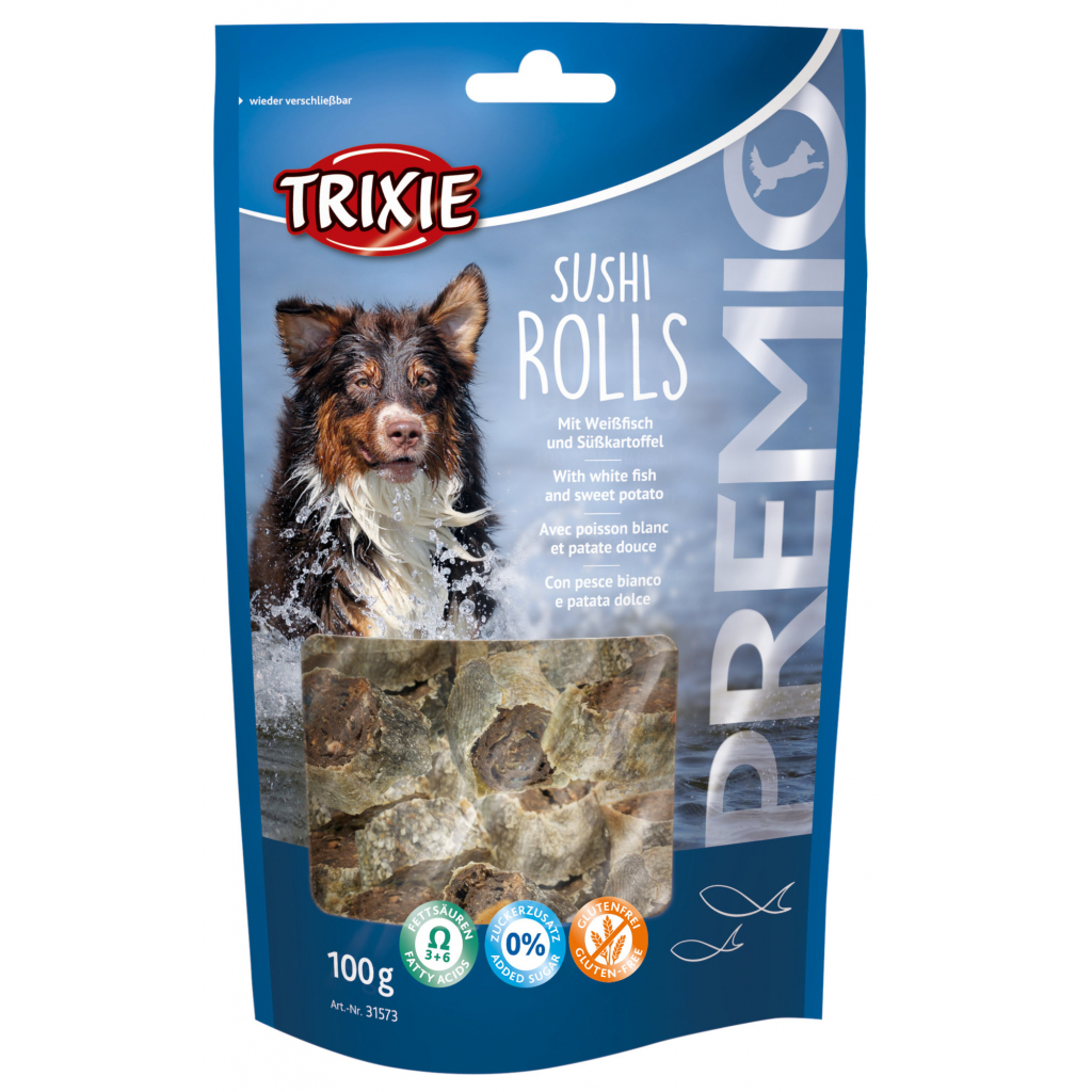 Ласощі для собак Trixie Premio Sushi Rolls з рибою 100 г (4011905315737) - зображення 1