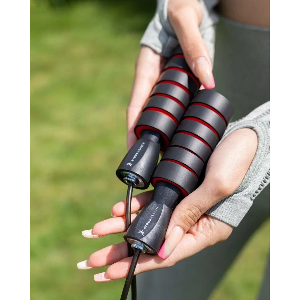 Скакалка 4yourhealth Premium Jump Rope 2471 швидкісна 2.5м Чорно-червона (4YH_2471_Bl/Red) - зображення 8