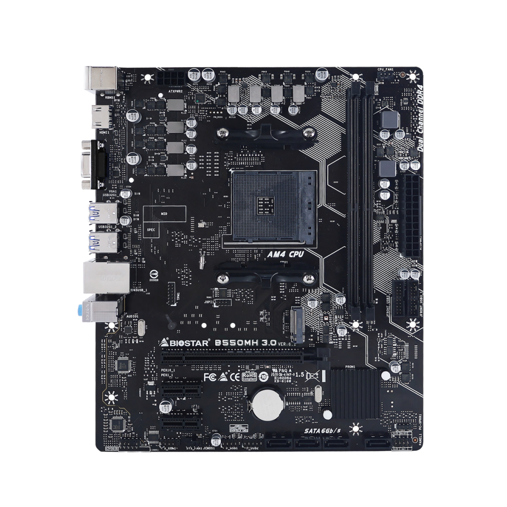 Материнська плата Biostar B550MH 3.0 - зображення 1