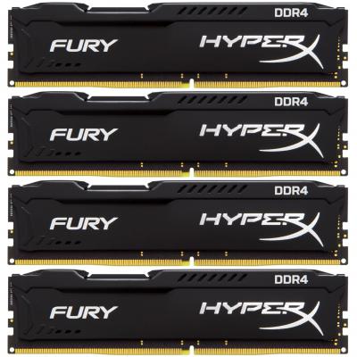 Модуль пам'яті для комп'ютера DDR4 32GB (4x8GB) 2133 MHz HyperX FURY Black Kingston Fury (ex.HyperX) (HX421C14FB2K4/32) - зображення 1