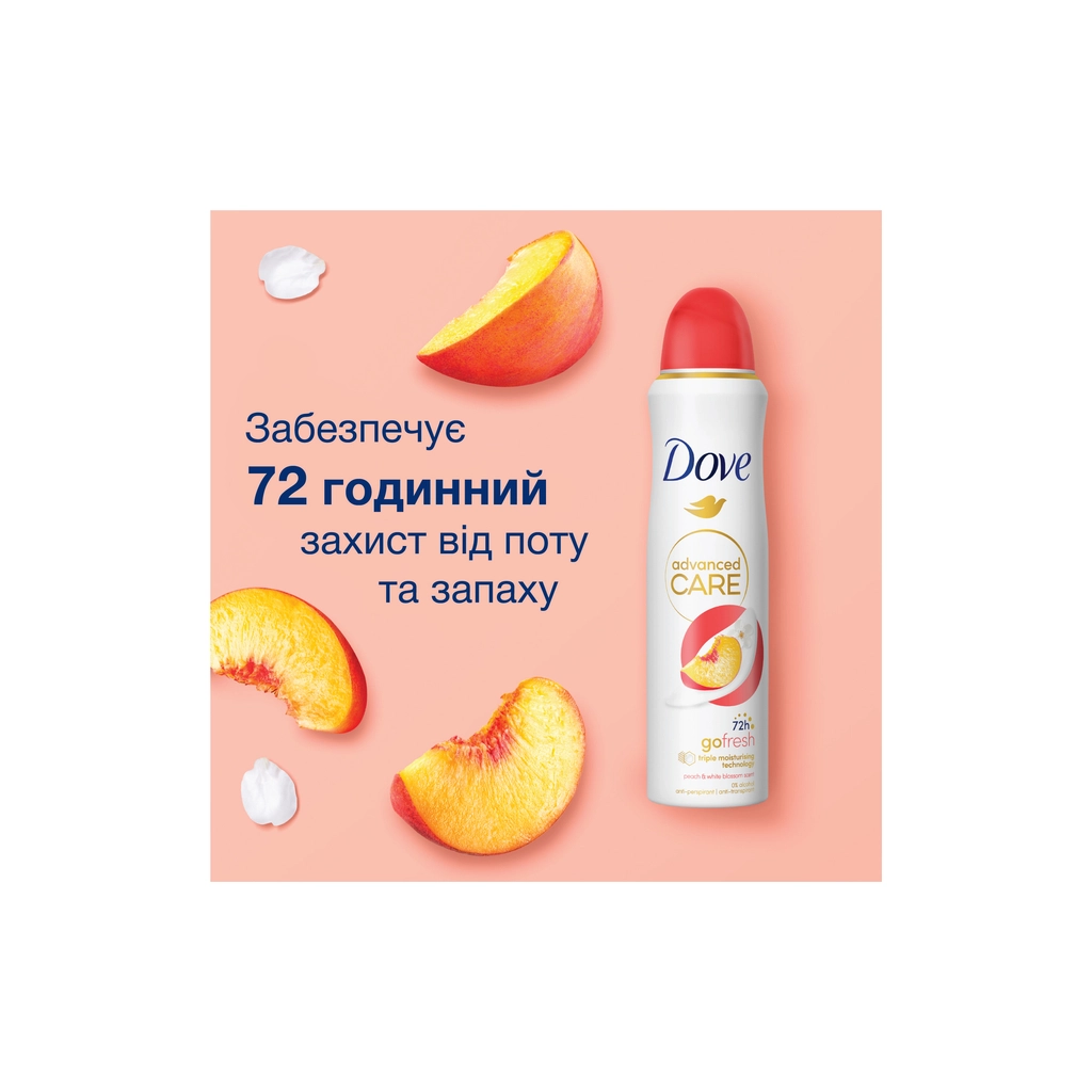 Антиперспірант Dove Персик та білі квіти 150 мл (8720181444524/8720181443572) - изображение 6