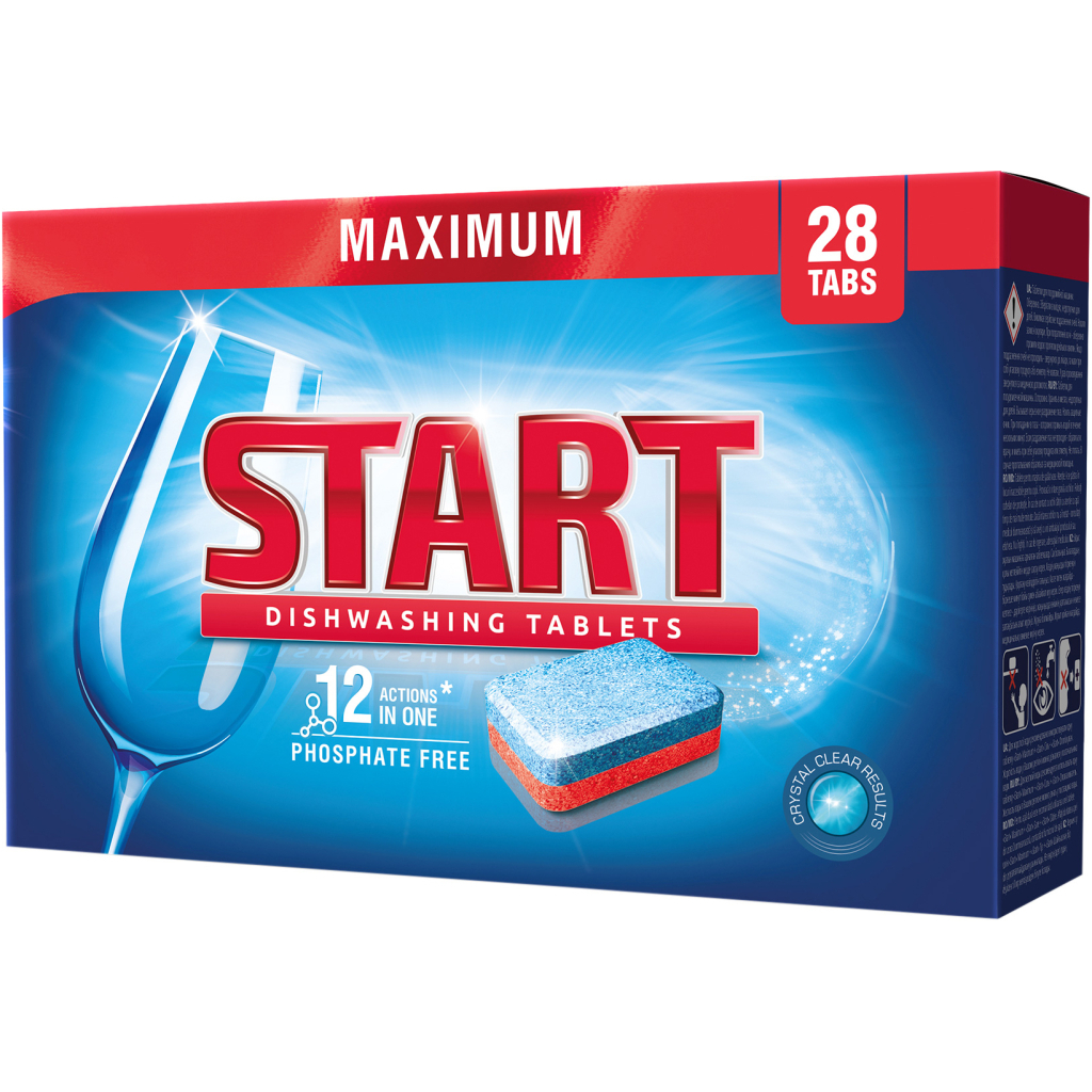 Таблетки для посудомийних машин Start Maximum 28 шт. (4820207100060) - изображение 1