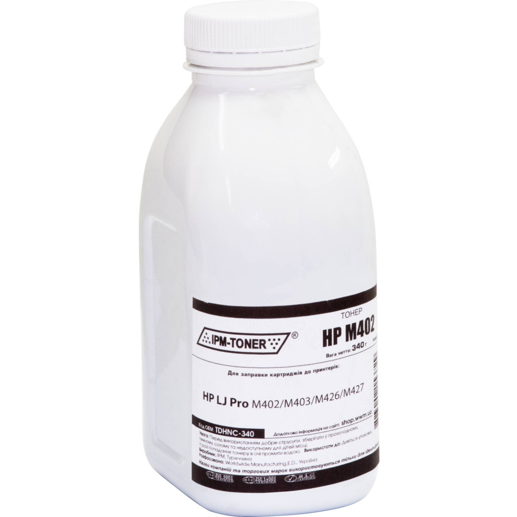 Тонер IPM HP LJ Pro M402/M403/M426/M427, 340г Black (TDHNC-340) - зображення 1