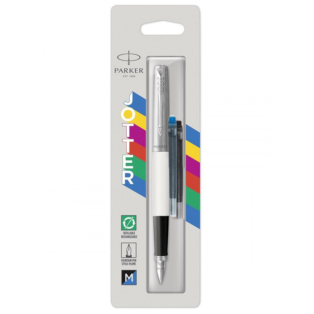 Ручка пір'яна Parker JOTTER 17 Original White CT  FP M блистер (15 016) - зображення 5