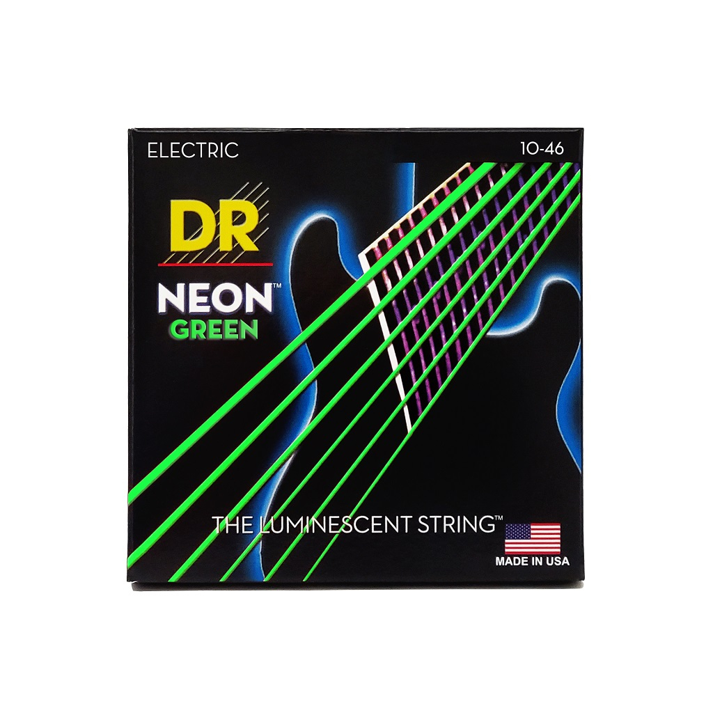 Струни для гітари DR Strings NEON Green Electric - Medium (10-46) (NGE-10) - зображення 1